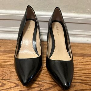 Kelly & Katie Black Vegan Patent Leather Heels Size 8.5